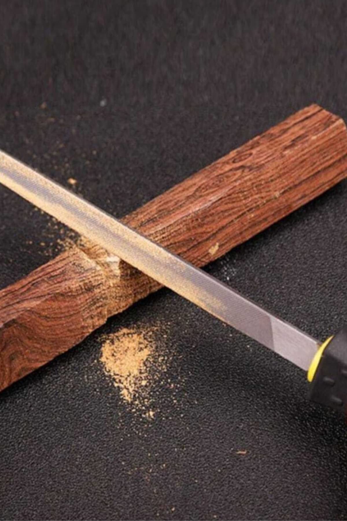 Meşem-1290 Büyük Boy Eğeleme Seti 32cm 5'li Eğe Seti Hava Çeliği, Metal, Ağaç 1410