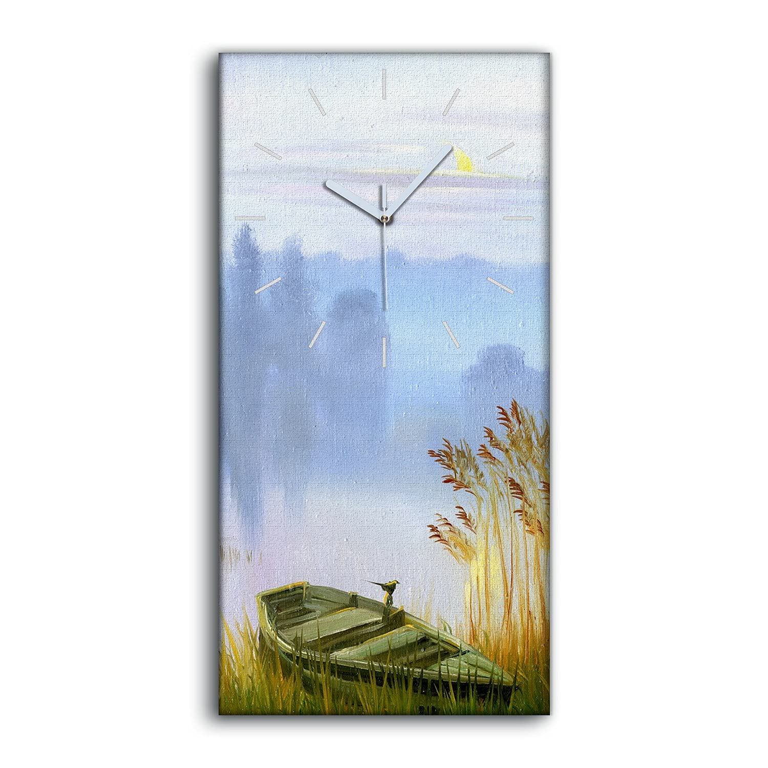 Horloge sur Toile Art Moderne 30x60cm - Image Décoration Murale Salon Chambre