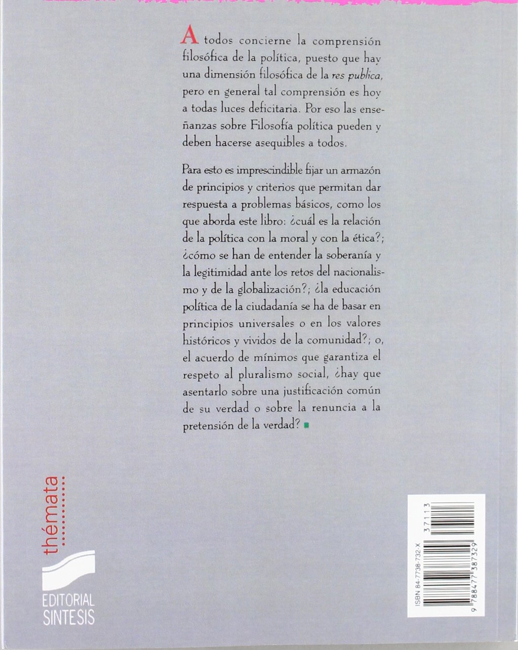 Principios de filosofía política: 13 (Filosofía. Thémata)