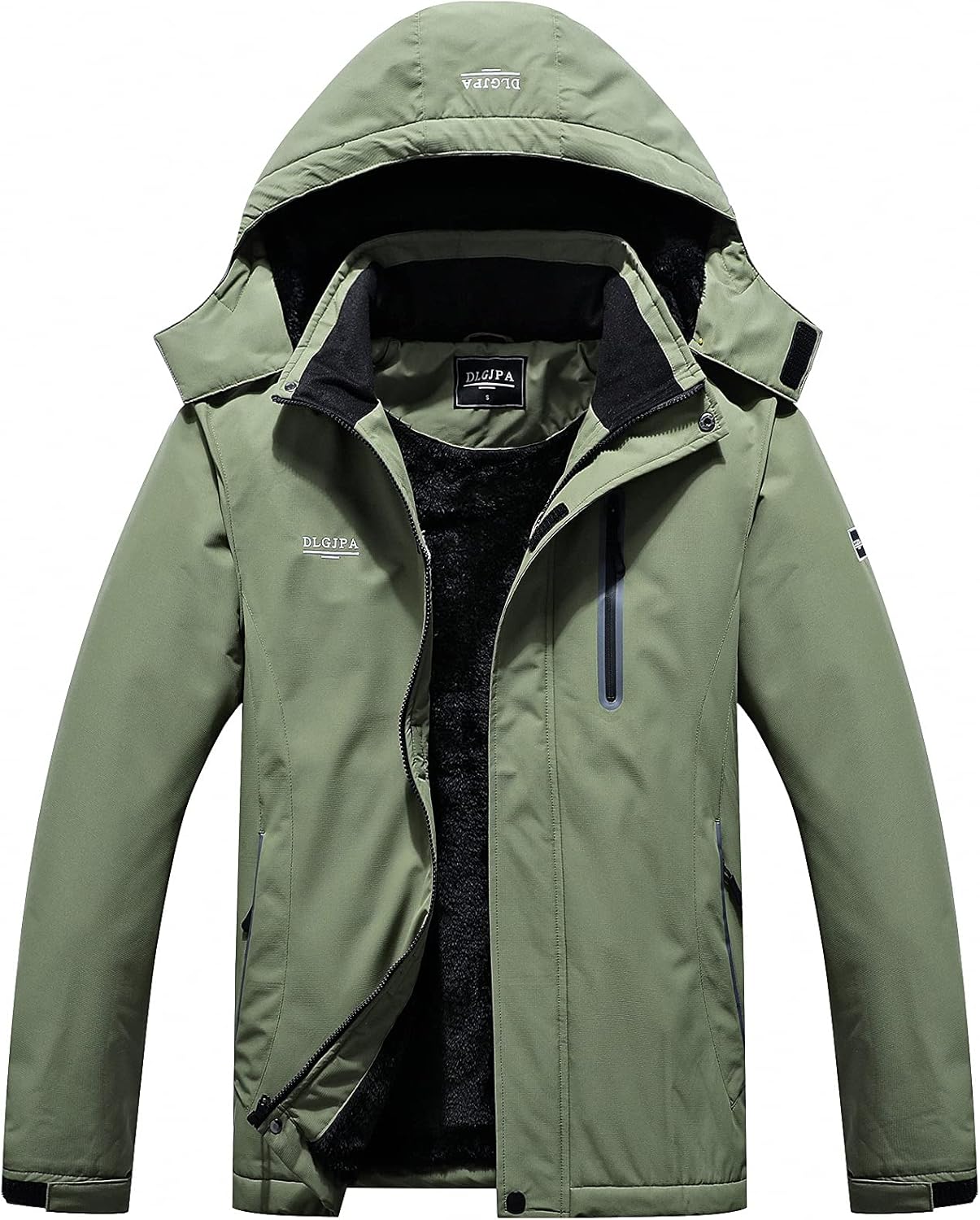 DLGJPA Men's Mountain Waterproof Ski Jacket Hooded