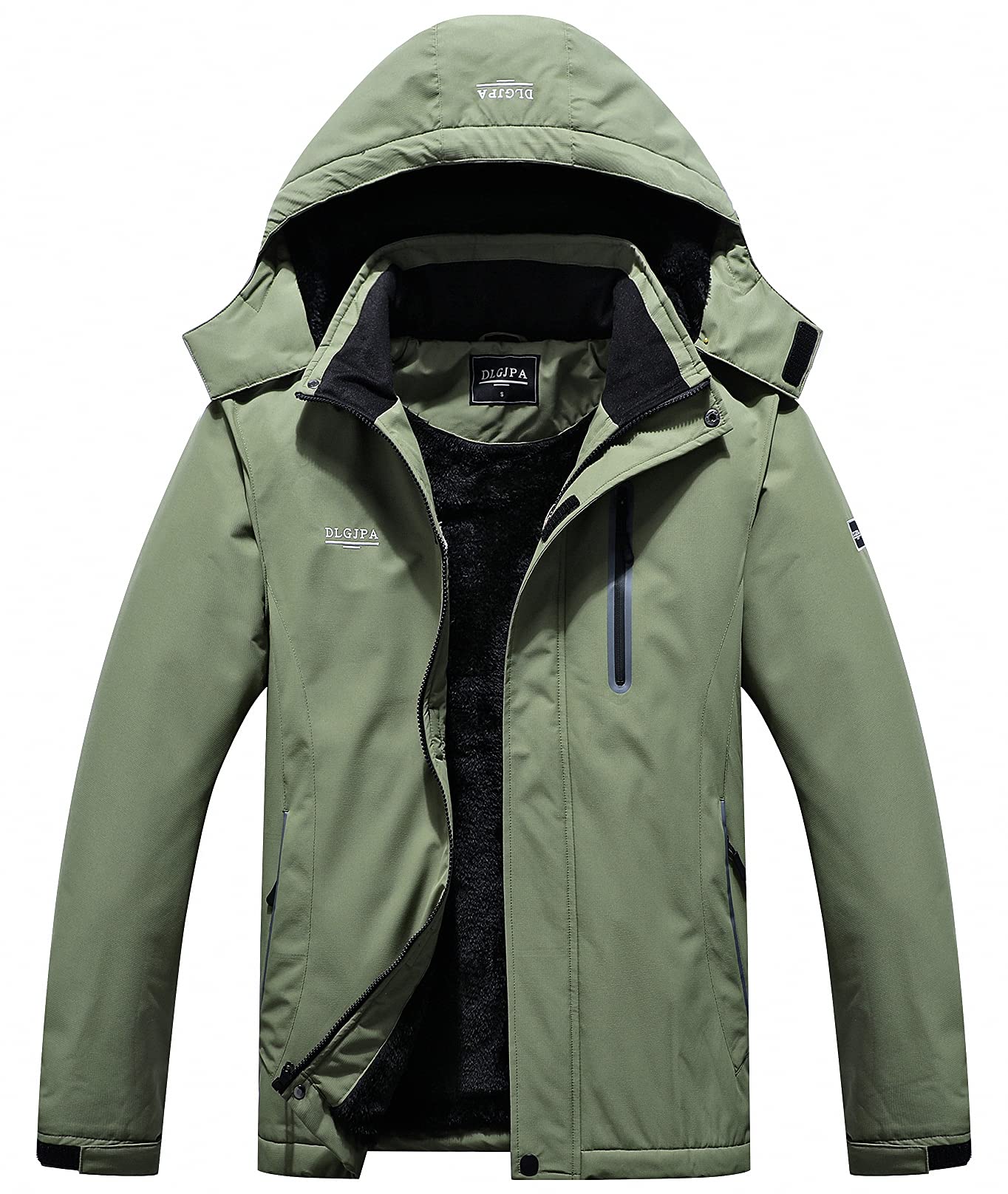 Dlgjpamens Mountain Waterproof Ski Jacket Hooded Windbreakers