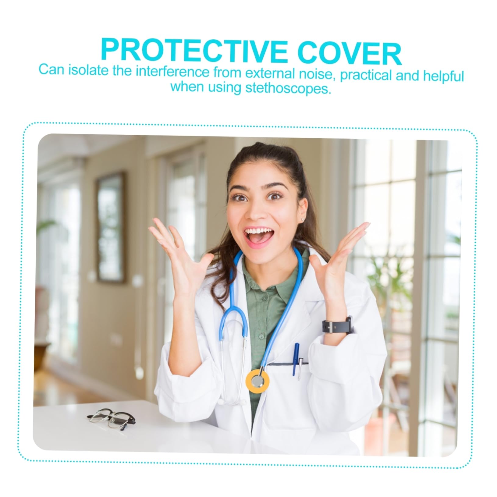 OUNONA 10pcs Stethoscope Head Protective Cover Silicone Stethoscope Protector Replacement for Hospital and Clinic Use Lightweight and Portable Orange