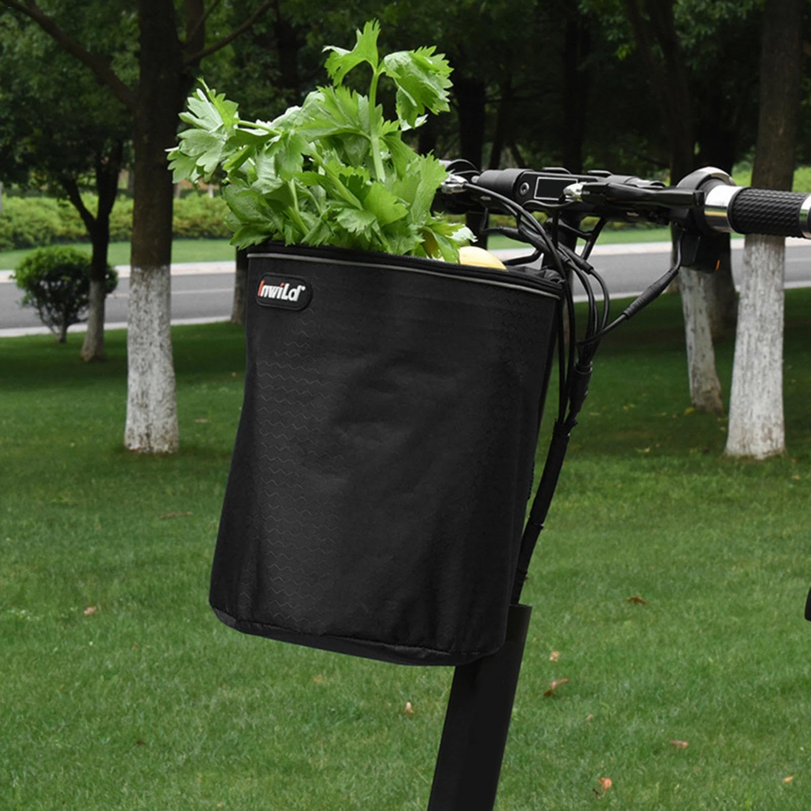 Panier De Rangement Pliable Pour Scooter Électrique/Trottinette – Sacoche Guidon Vélo Toile Imperméable, Grande Capacité, Réfléchissant