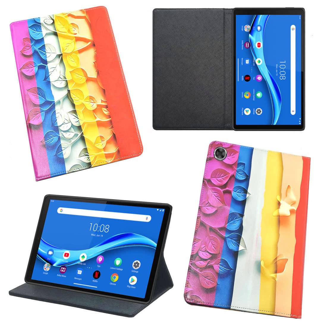 Zaoma Printed Flip Flap Case Cover Compatible for Lenovo Tab M10 FHD Plus (2nd Gen) 10.3 inch Tablet Model No. : TB-X606F / TB-X606X Tablet - Multi Color 01 (B09Z7128QH) Amazon Price History, Amazon Price Tracker