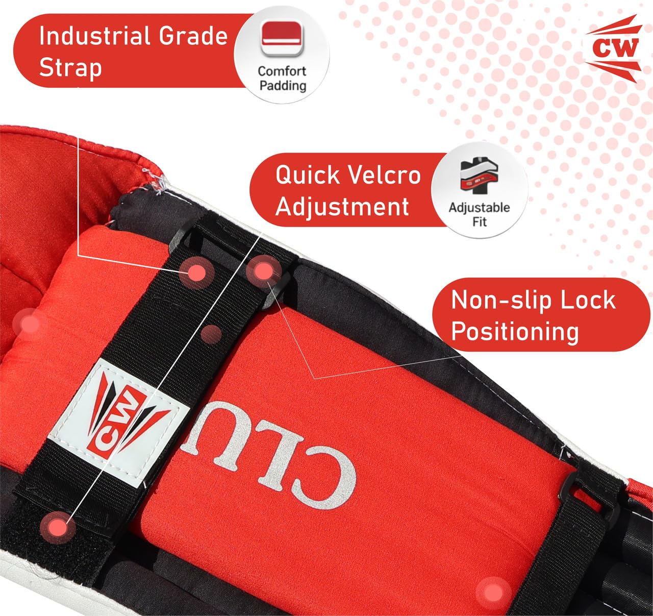 CW Club Wicket Keeper Pads | Lightweight Adjustable Adult Sports Legguards | Cricket Practice Academy Training 3
