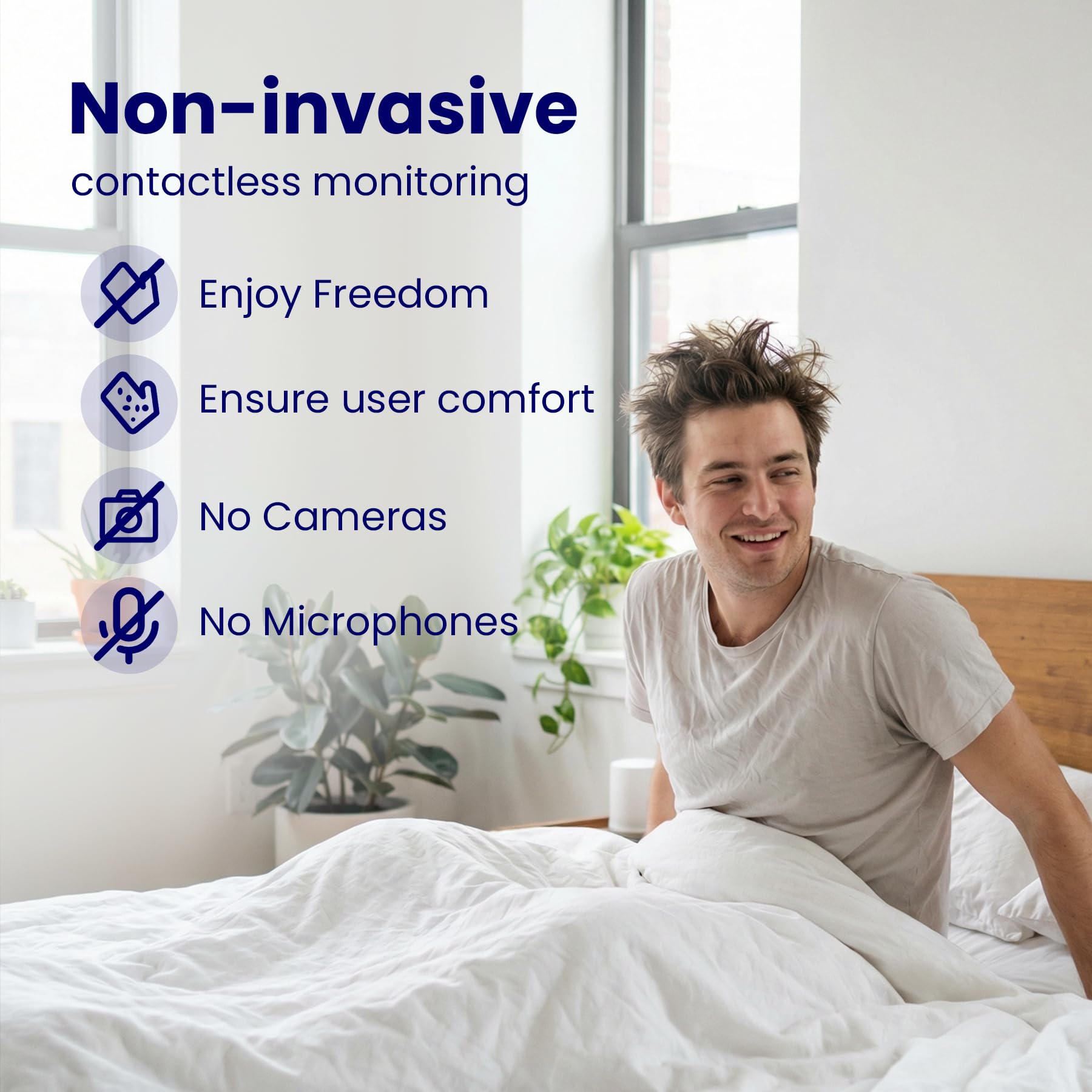 Monitoraggio intelligente del sonno, monitoraggio della frequenza cardiaca e della respirazione, monitoraggio della qualità del sonno radar senza contatto, rapporto giornaliero e suggerimenti