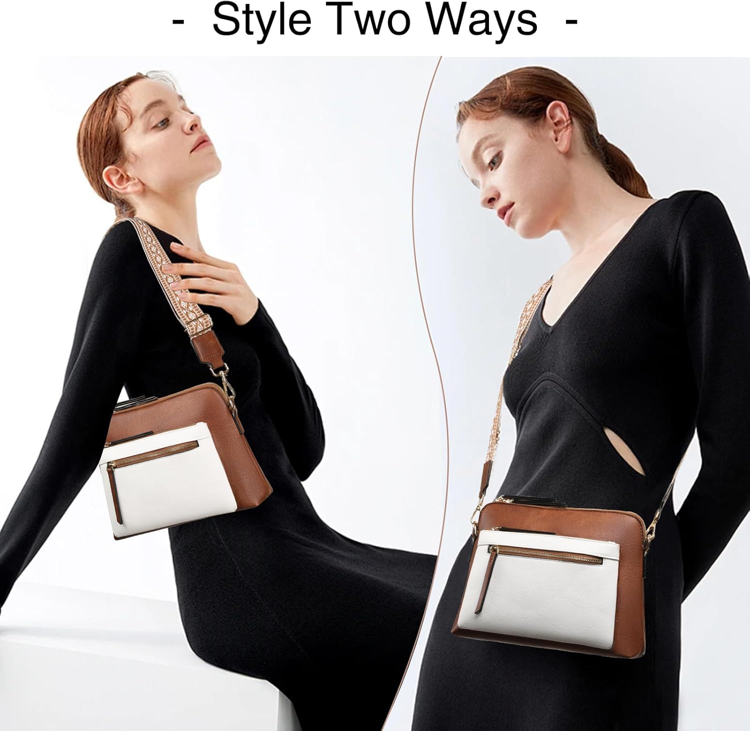 GAEKEAO Quilted Crossbody Bags for Women Vegan Leather Purses with Wide Strap,Women's Mudium Travel Purse Built in Wallet - Image 2