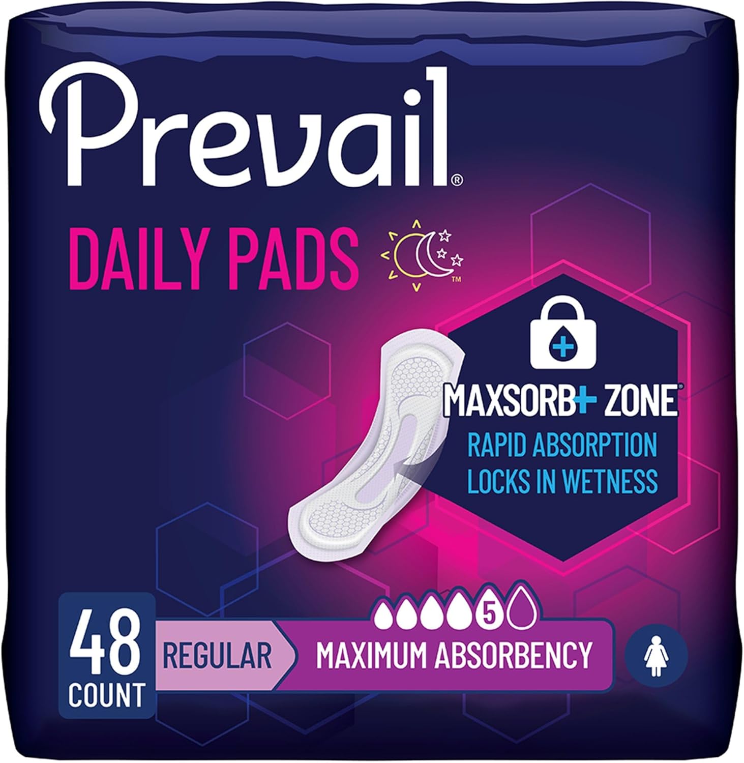 Prevail Proven - Prevail Incontinence Bladder Control Pads - Bladder Leak Pads - Very Light Absorbency, Long, 176 Count (4 Packs of 44)