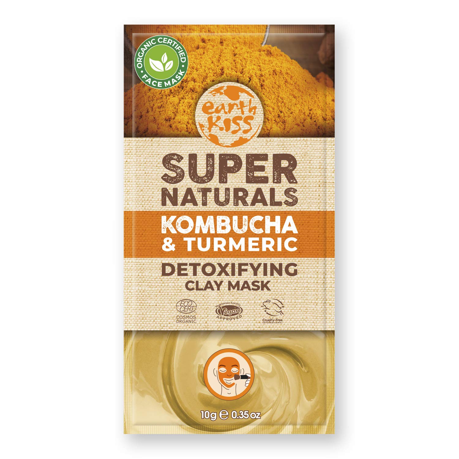 Earth Kiss Super Naturals Detoxifying Kombucha and Turmeric Clay Mask (10g)