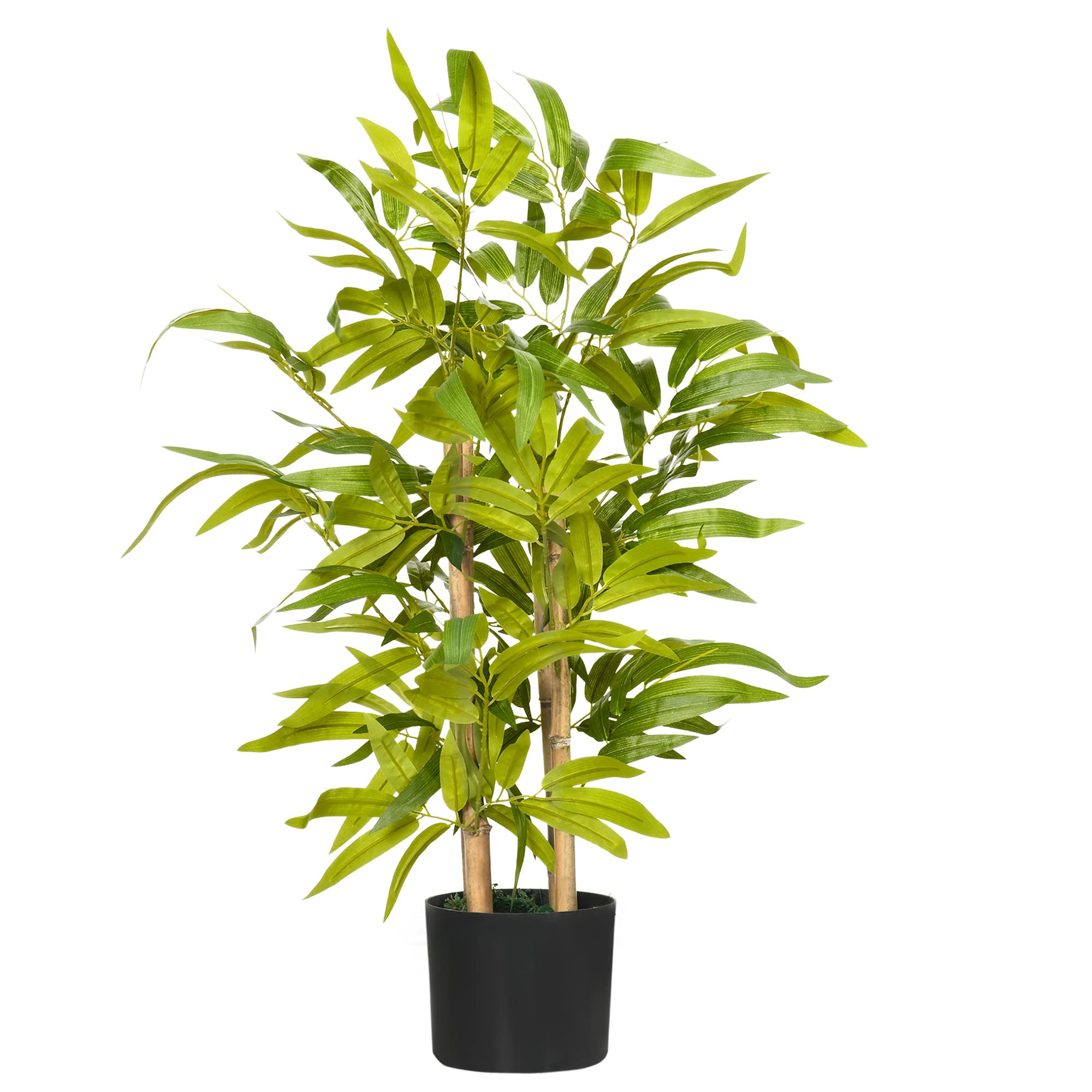 HOMCOM Árbol de Bambú Artificial Decorativo en Maceta 60cm