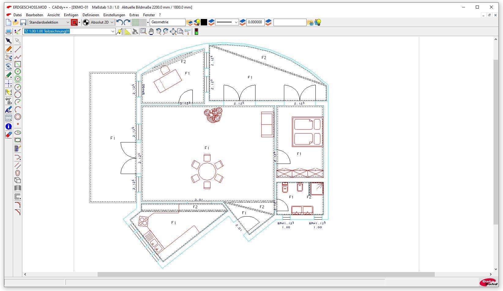 BeckerCAD 12 2D - CAD-Software und 2D-Zeichenprogramm für Architektur, Maschinenbau, Modellbau und Elektrotechnik - kompatibel mit AutoCAD - Programm für Windows 11, 10, 8, 7