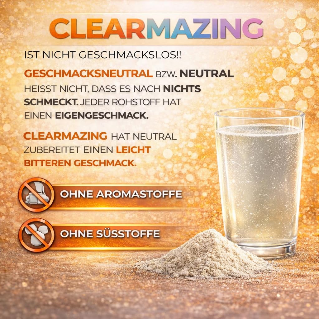CLEARMAZING Neutrales Clear Protein Vegan Isolate 750g | ohne Aroma & Süßungsmittel | Clear Whey Alternative aus hochwertigem Erbsenproteinhydrolisat - 77% Protein | NF24