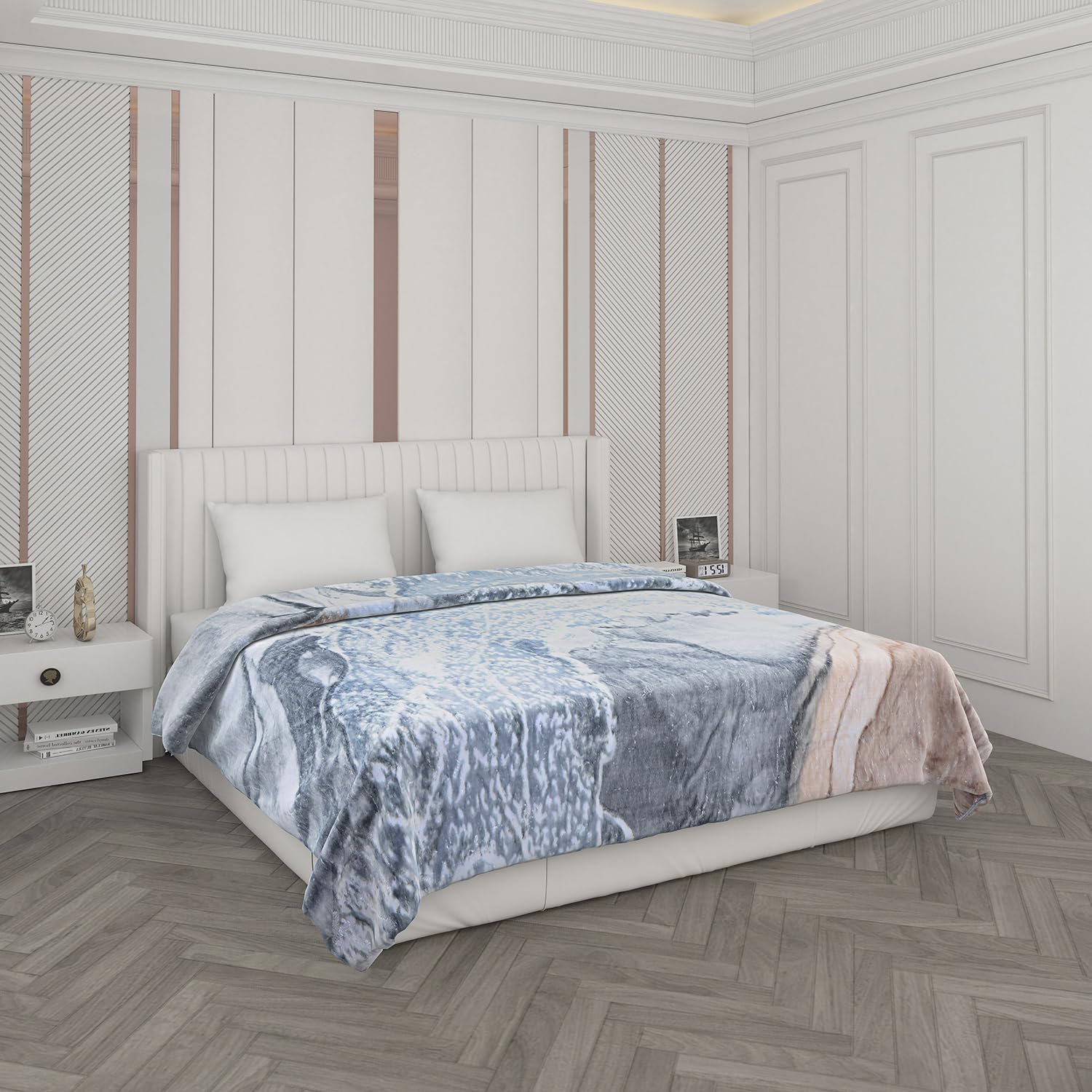 Monte Carlo Winter Multi Printed Double Bed Blanket Samuel 2 Ply 106 GSM (Width 2.20 M X Length 2.40 M)-picture-21