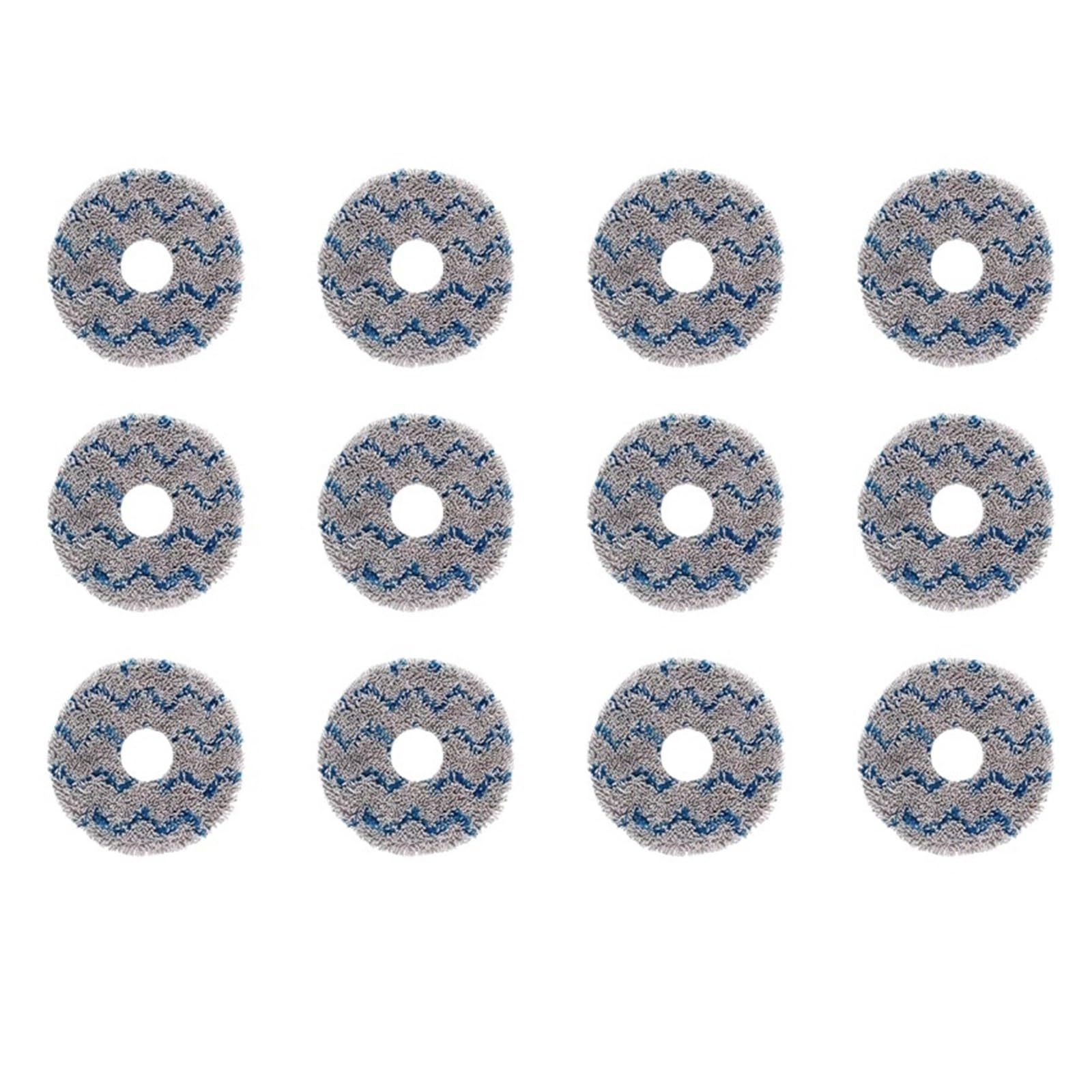 X psblty Mop Cloth,Compatible For Roborock Q Revo Curv/Pro/S，Vacuum Cleaner Accessories(12pcslan)