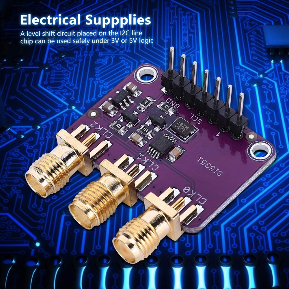 Scheda di Breakout del Generatore di Clock, CJMCU-5351 Si5351A Clock Splitter Generator Signal Component 8KHz-160MHz Componente Elettronico