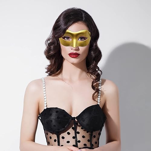Miniatura 2 de Udebohe Unisex Masquerade Masks Half Face Costume Mask Set for Women Men Halloween Mardi Gras Cosplay Cocktail Party