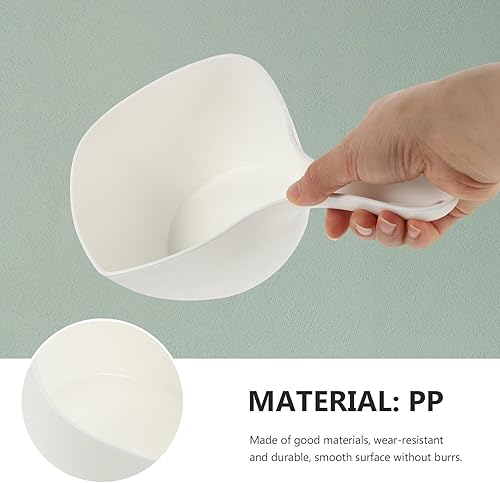 Miniatura 5 de BESTonZON Cucharón de agua de plástico, cucharón de agua, cucharas de lavado de mango corto, cuchara de agua para ducha, cuchara de riego de jardín,