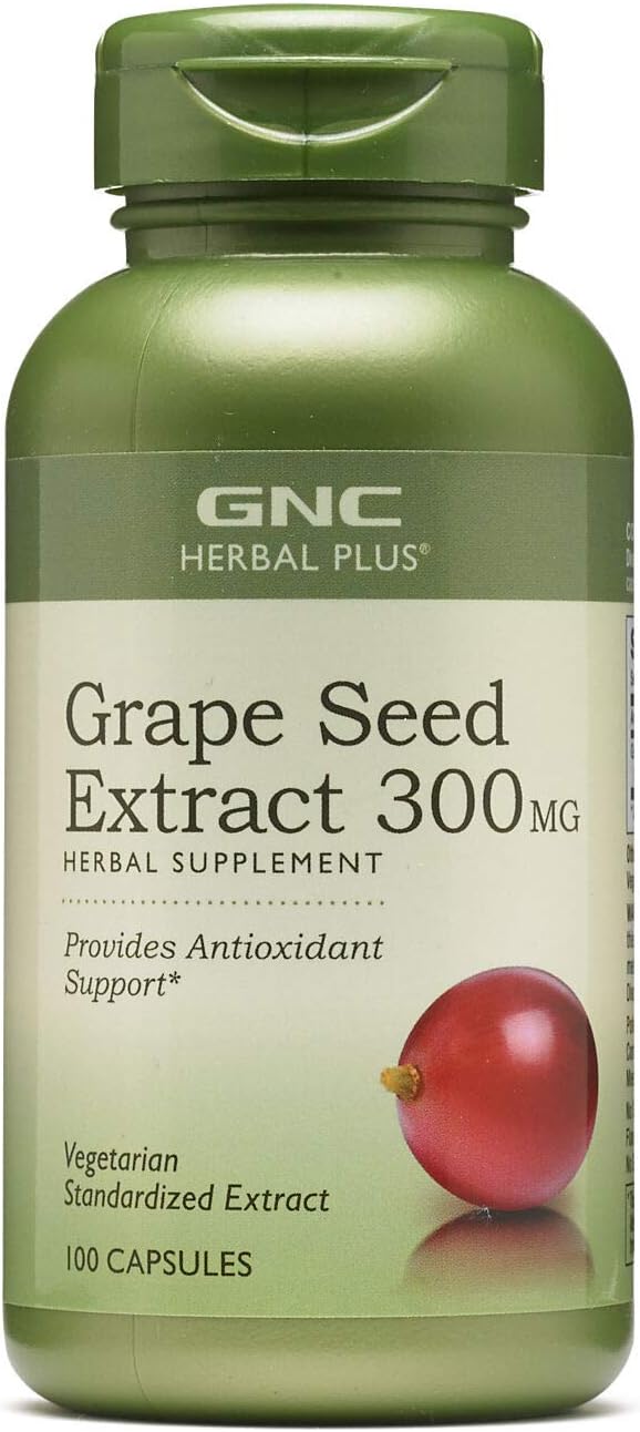 Amazon GNC Herbal Plus Grape Seed Extract 300 mg, 200粒（100粒×2個） [海外直送