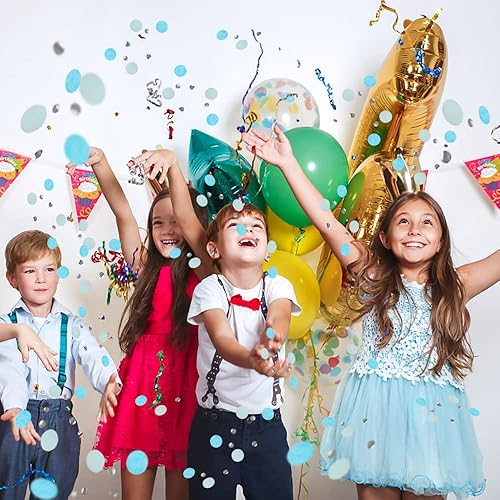 Miniatura 6 de VCOSTORE Círculos de confeti de papel de seda, puntos redondos de confeti de papel, confeti de mesa grande para decoración de cumpleaños, boda,