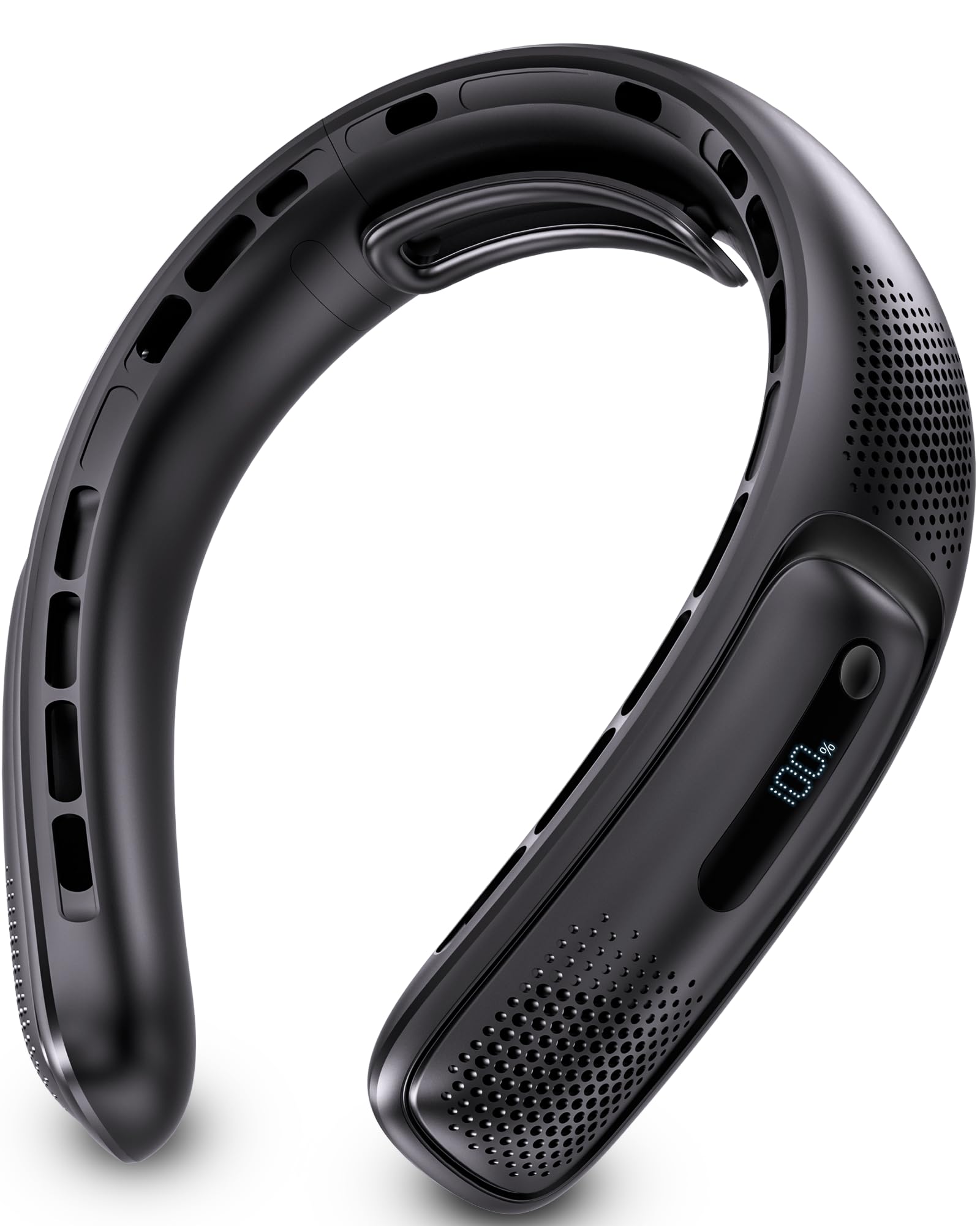 Amazon | 冷たい空気を吹くポータブルネックファン、充電式パーソナル