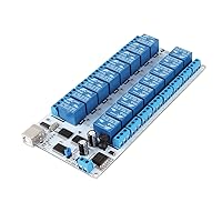 Vista 1 de SainSmart Módulo de relé USB de 16 canales 9-36V