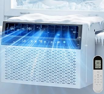 Mountman Window Air Conditioner,10000 BTU U Shaped Window AC with 3 Speeds,6 Modes,Quiet,Energy Saving,24H Timer,Remote,Cool up to 450 Sq.Ft.,AC Window Unit for Home,Office,Bedroom