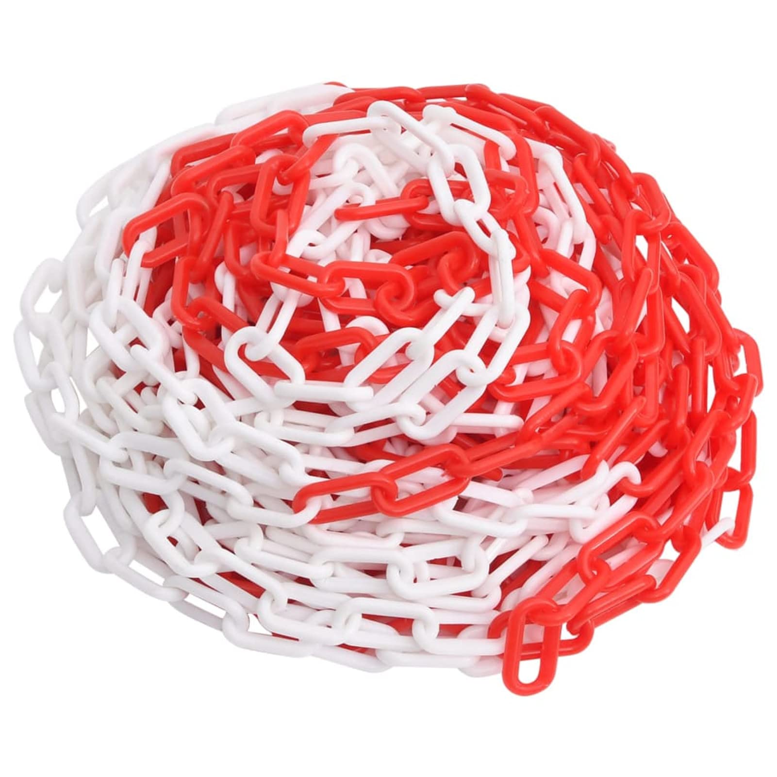 Homgoday Cadena de señalización roja y blanca, 100 m, diámetro de 6 mm, de plástico, decoración de muebles de interior para salón, oficina, dormitorio