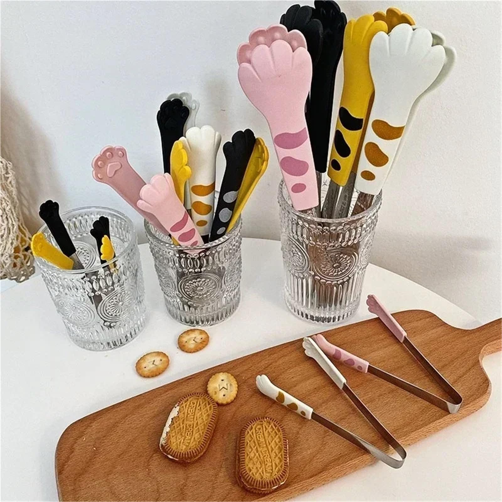 Pinces de cuisine, Pince de cuisine en acier inoxydable multicolore 12-23,4 cm(Pink,M 18.2cm)