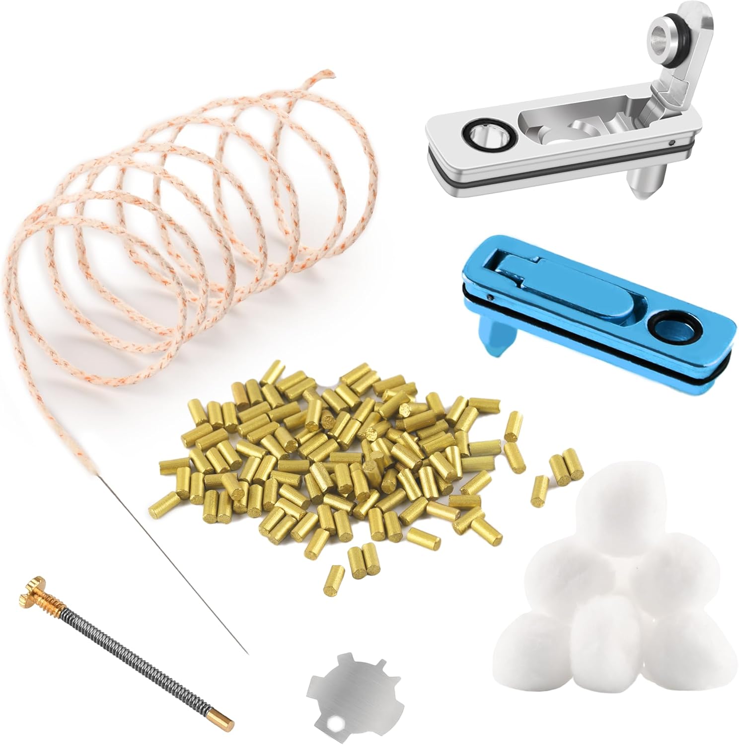 Flint and Wick Replacement Set-Upgraded Lighter Repair Kit for Fluid Lighter & Insert(Metal Gasket,Wick with Needle,Spring,Cotton Balls,Flint & Screw Tool) Flint and Wick Replacement Set-Upgraded Lighter Repair Kit for Fluid Lighter & Insert(Metal Gasket,Wick with Needle,Spring,Cotton Balls,Flint & Screw Tool)