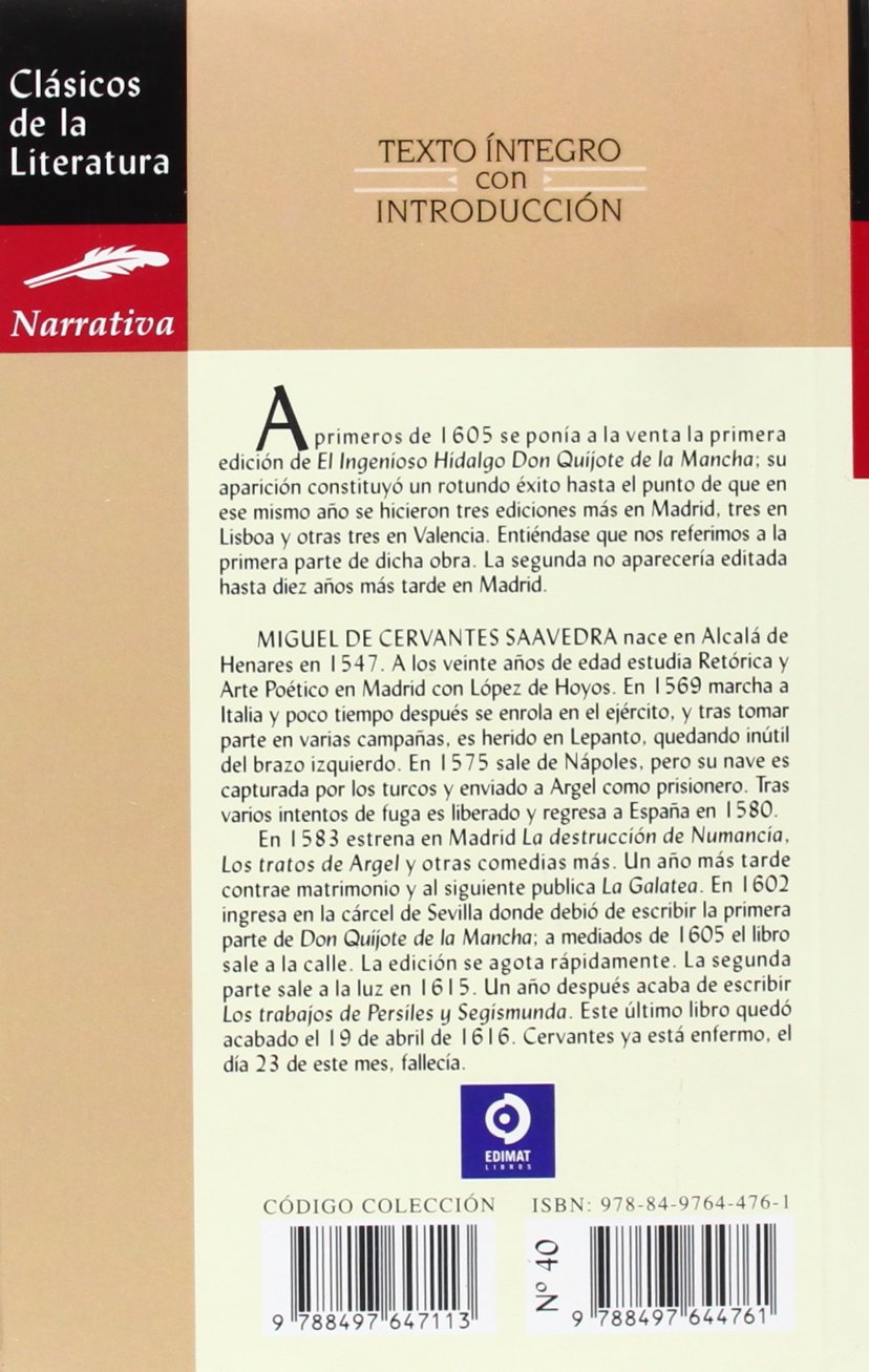 Don quijote de la mancha (I): 1 (Clásicos de la literatura universal)