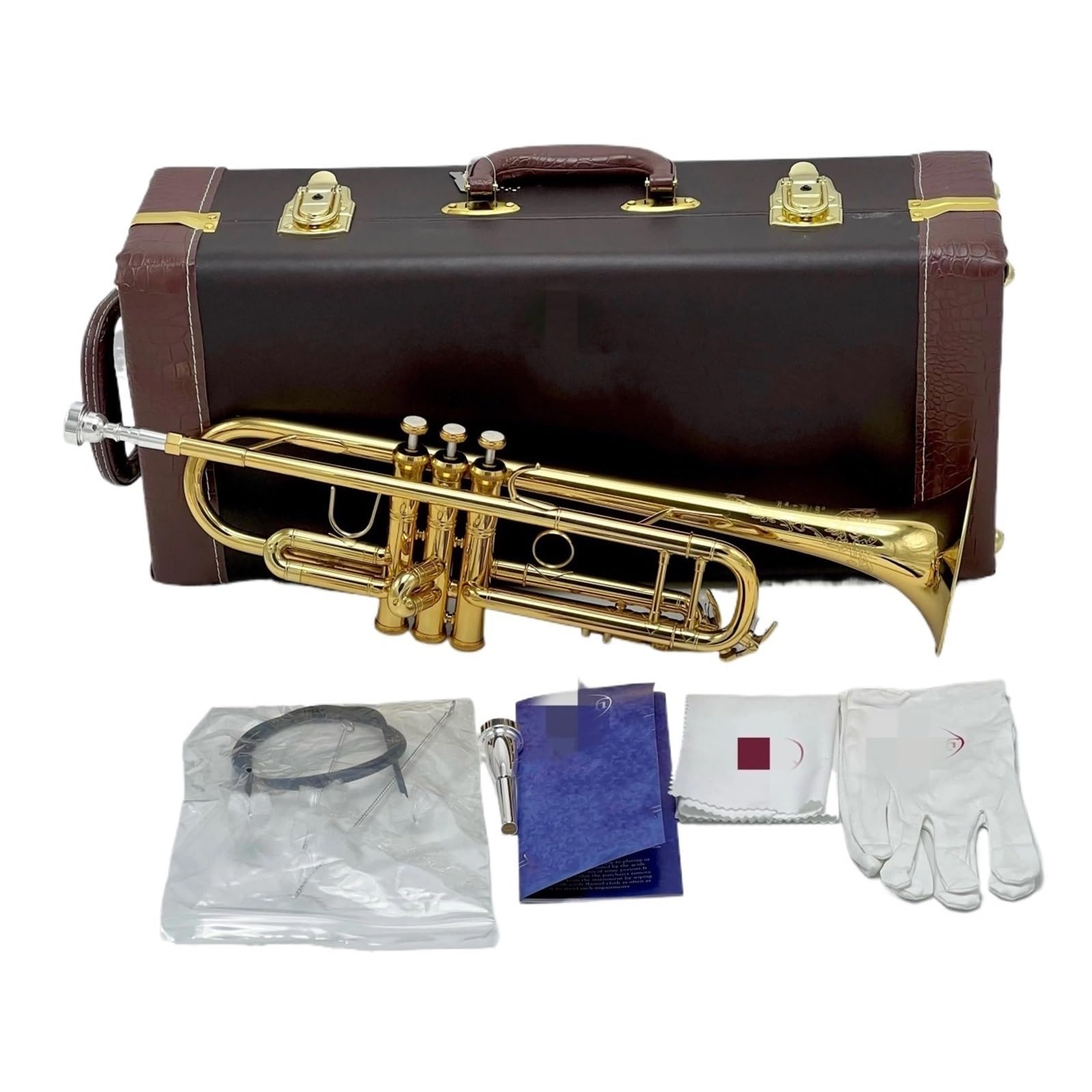 trąbka instrument Trąbka Bb z mosiądzu wykwintny i trwały instrument muzyczny z zaworem ustnikowym