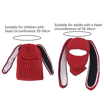 Balaclava Hat Long Rabbit Ears Comfortable Windproof