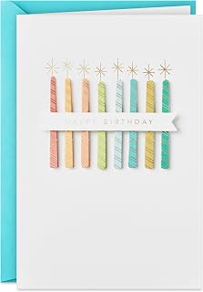 Hallmark Signature Premium Birthday Card (Candles, Someone Who Shines) for Coworker, Friend, Sibling