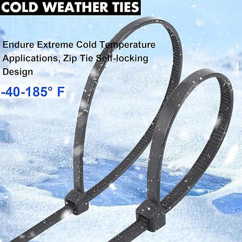 Miniatura 9 de Bridas negras resistentes, 36 pulgadas, extra largas, 220 libras, resistencia a la tracción, bridas de plástico resistentes, cierres de plástico