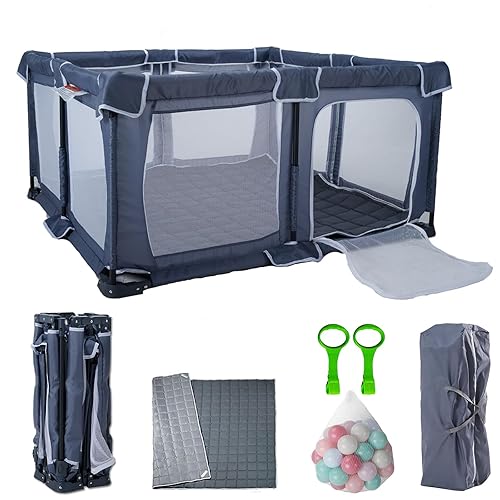 Foldable Baby Playpen 50"X50",Play pen for Babies and Toddlers, Portable