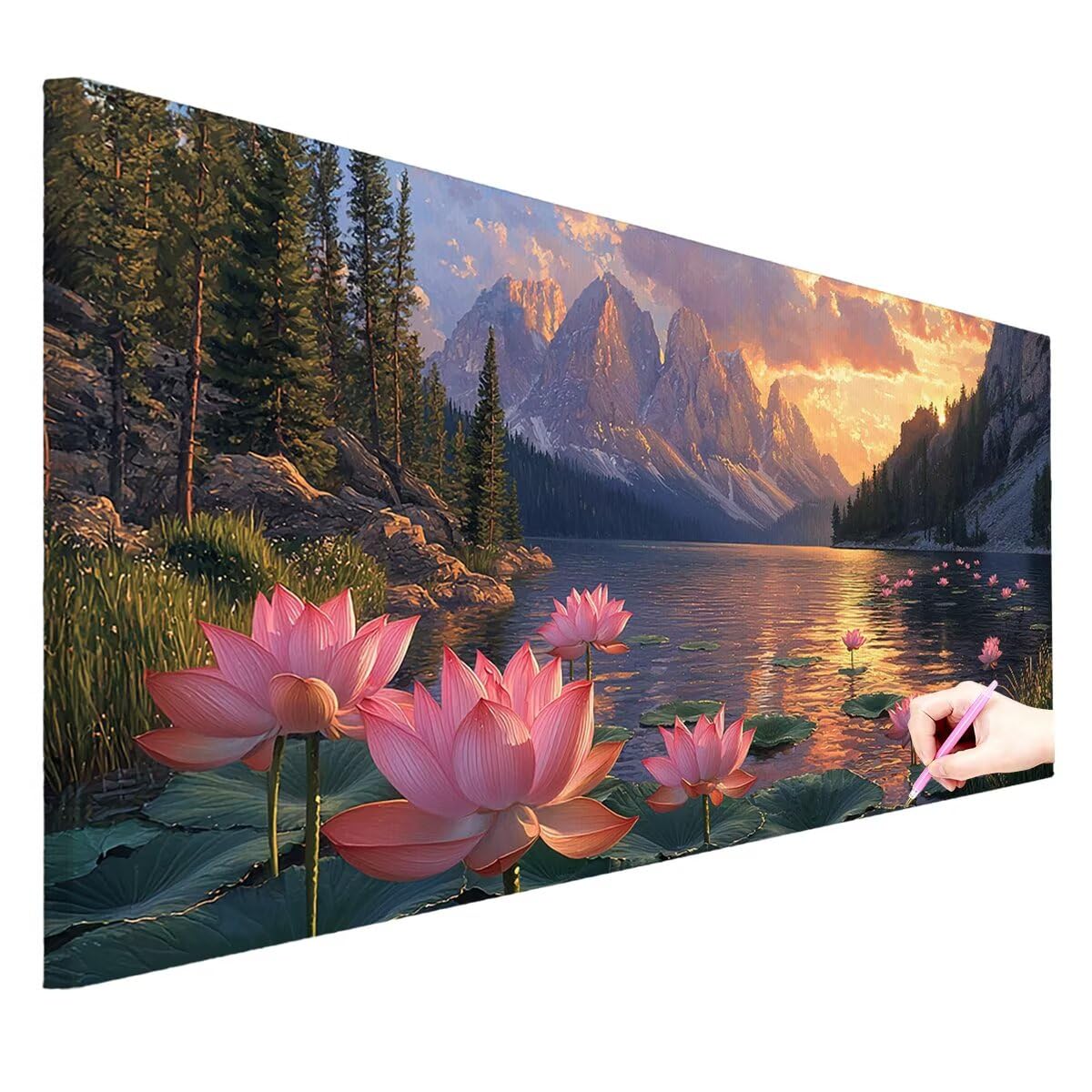 Diamond Painting Groß XXL 160x80cm, 5D Diamond Painting Natur Bilder -0411