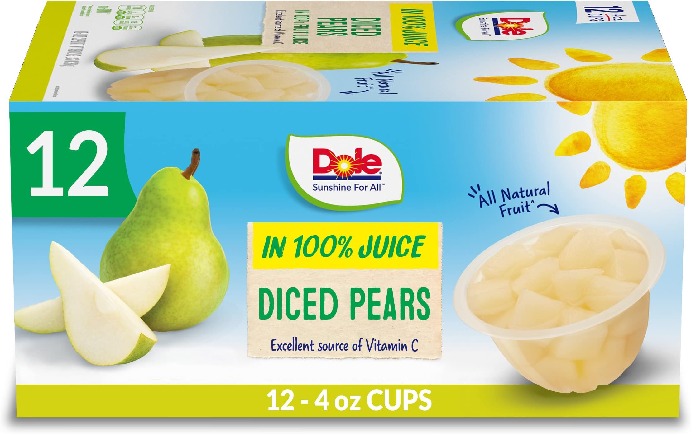 Dole Fruit Bowls Mixed Fruit in 100 Juice Snacks, 4oz 24