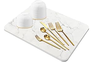 Stone Drying Mat - Diatomaceous Earth Dish Drying Mat for Kitchen Counter