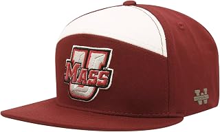 University of Massachusetts Amherst Flat Bill UMASS Minutemen 7 Panel Baseball Cap Hat Cardinal