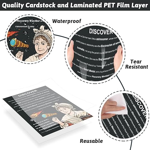 Miniatura 3 de OBUSATT 9 piezas de carteles de mujeres científicas de mujeres famosas, científicas, cita inspiradora, carteles artísticos para pared para escuela