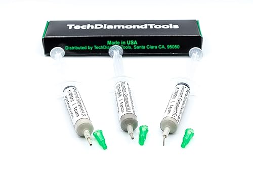 Vista 133 de TechDiamondTools Kit de 3 pasta de pulido compuesto de pulido de diamante fabricado en Estados Unidos 14000 100000 200000 grano para mármol vidrio