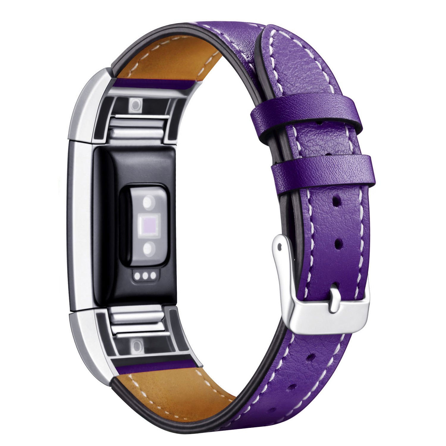 Mornex Correa de Cuero Genuino Compatible Charge 2, Correa Ajustable Correas de Recambio Pulseras Pulsera Banda de Actividad Física con Conectores de Metal — view 7