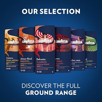 Lavazza Decaf Ground Coffee, Medium Roast, 100% Arabica, 12 oz Bag (Pack of 1)