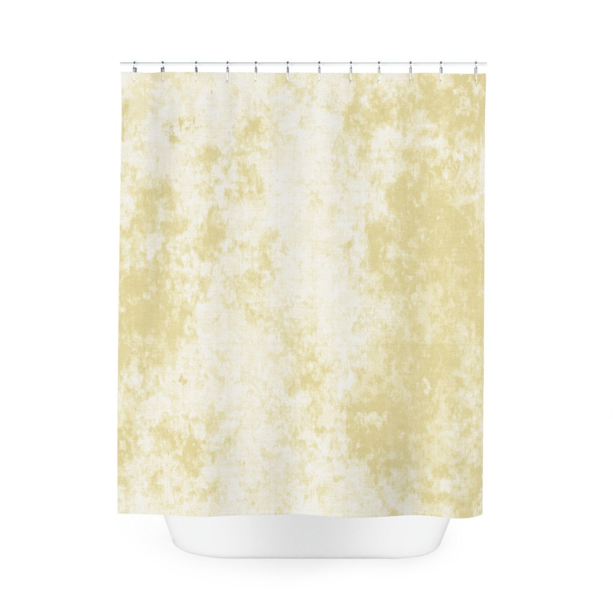 Rideau de douche textile imprimé citron 75 x 190 cm style hôtel