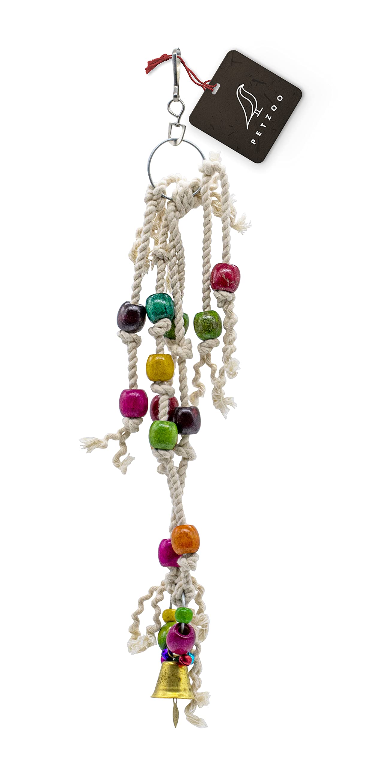 PETZOO Creative Thread & Beads Hanging Toy for Big Birds, Macaw, African Grey Pet Toy, Parrot, Alexandrine, Budgies, Hamster Cage Accessories, Resting Toy & Wooden Training Aid for Bird & Parrots (B09CGPGBK9) Amazon Price History, Amazon Price Tracker