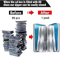 Vista 82 de Estuche para CD, capacidad para 80 unidades, para CD/DVD, cartera, de plástico duro, CD y DVD, carpetas de almacenamiento para automóvil, hogar