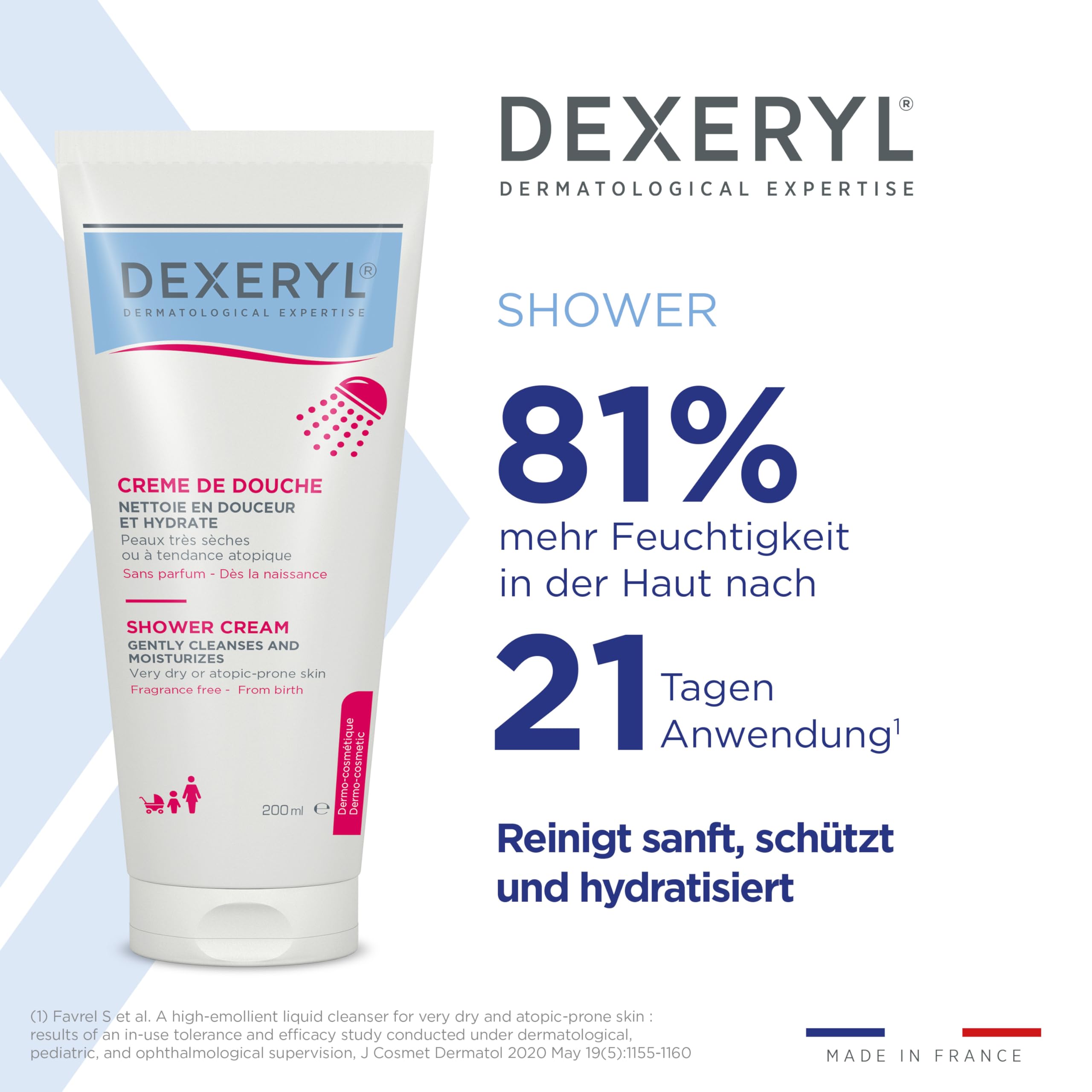 DEXERYL Shower Duschcreme für sehr trockene Haut, 200 ml Rozwiązanie