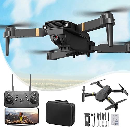 Miniatura 2 de Mini dron con cámara, FPV Drone con cámara 1080P WIFI FPV RC Quadcopter Modo sin cabeza Follow Me Altitude Holding Toys Drones para niños y adultos,