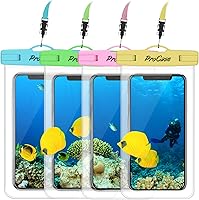 Vista 1 de ProCase Paquete de 4 bolsas impermeables para teléfono, bolsa seca para iPhone 16, 15, 14, 13, 12, 11 Pro Plus Max Mini Xs XR X 8 7, Galaxy S23 S22