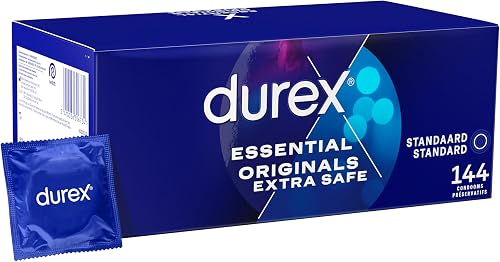 Durex Essential - 144 Préservatifs Extra Lubrifiés - Conf…